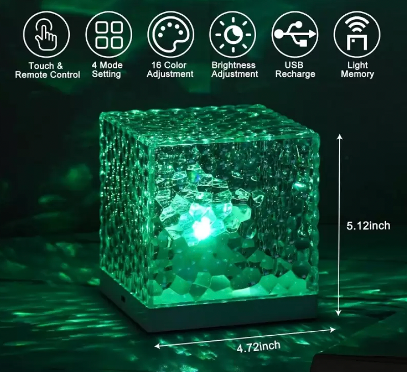 Dynamic Crystal Water Ripple USB Lamp